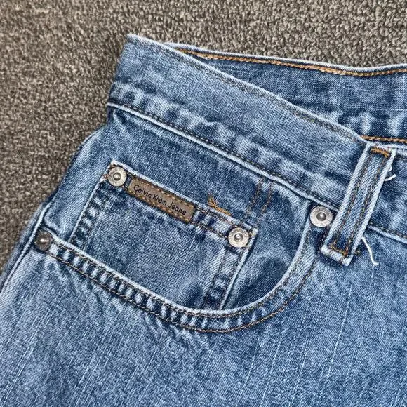 VTG 90s Calvin Klein Jeans Boot Cut Double Stone Medium Wash Women's Size 12 - Picture 5 of 10